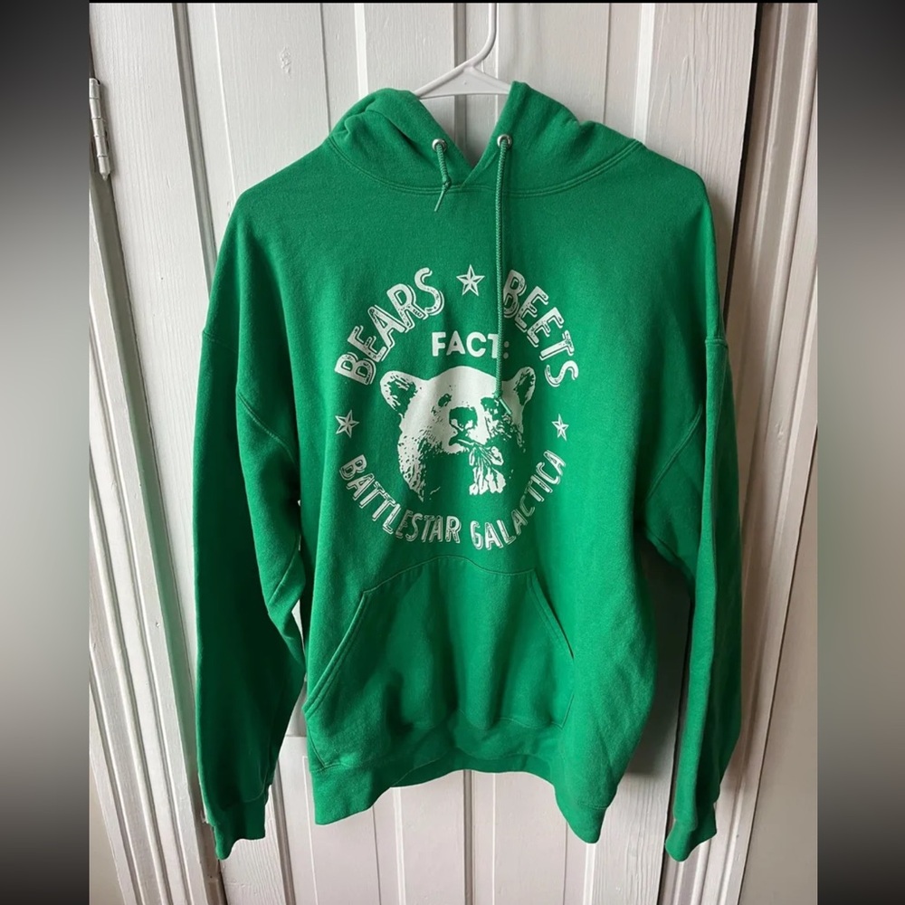 The Office themed Green Graphic Hoodie size L